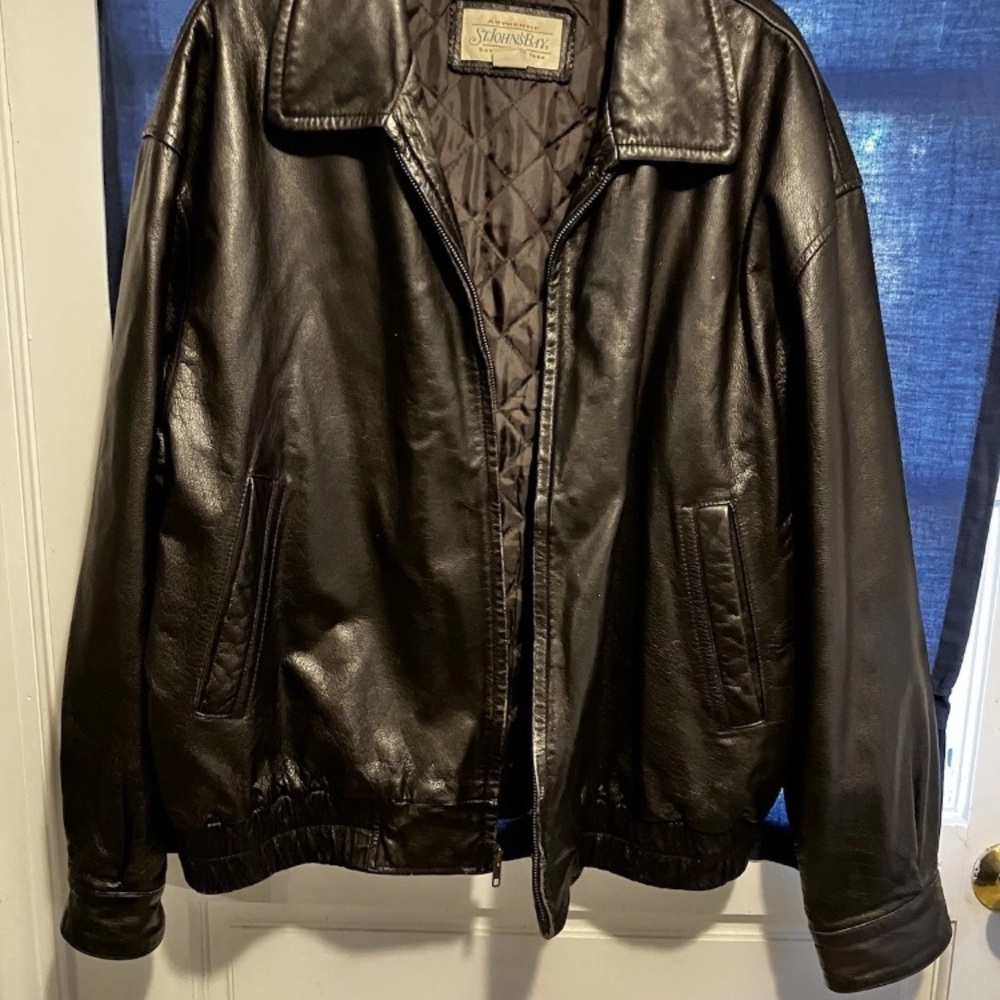 St. John's Bay Black Leather Jacket